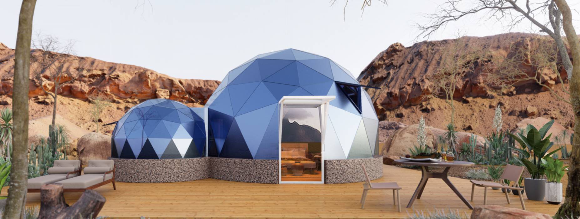 莒南县球形智能光伏玻璃星空房